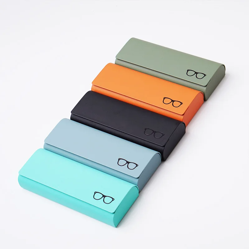 Direct Factory Sale Custom Logo Handmade Leather Eyeglasses Case with PU Optical Mirror Box New Customizable Design