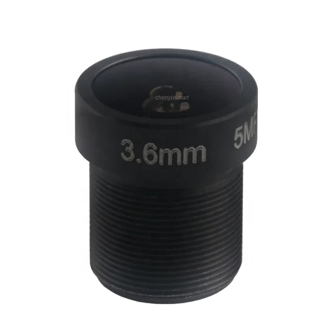 1/2.5" 3.6mm F2.0 5MP M12 CCTV Lens FOV 152/114/80 TTL 21.5mm 6G All Glass M12 Lenses