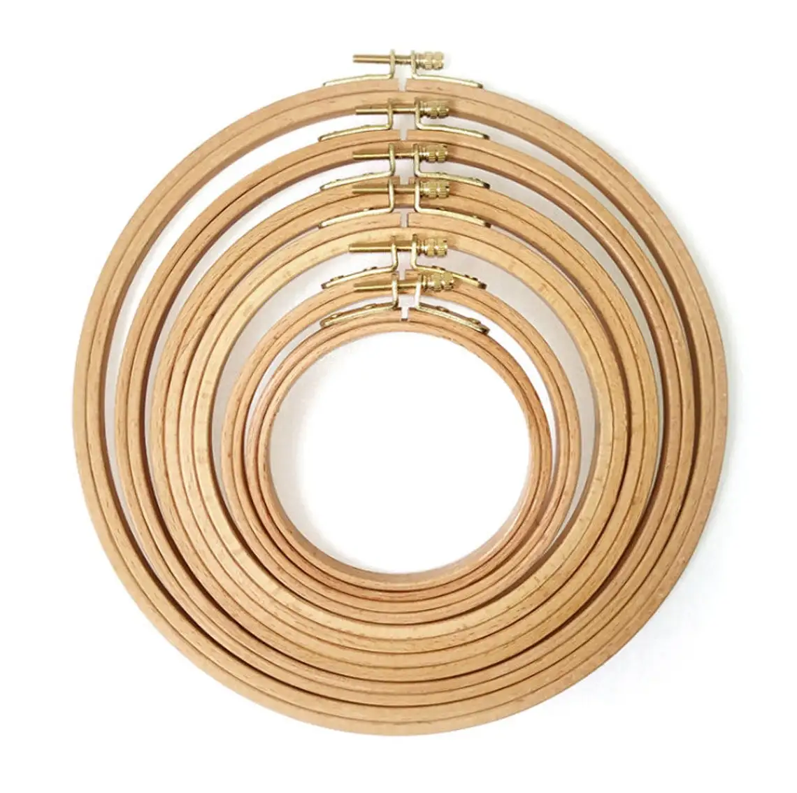 Fashion-Style Cross Stitch Supplies Natural Bamboo Embroidery Hoop for Hand Knitting Sewing Accessory
