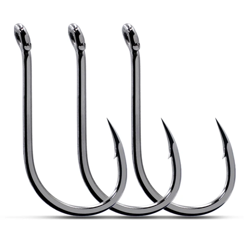 0.3#~12# High Carbon Steel Octopus Hooks With Barbed Freshwater Fishing Ocean Rock Fishing Offset Single Hooks