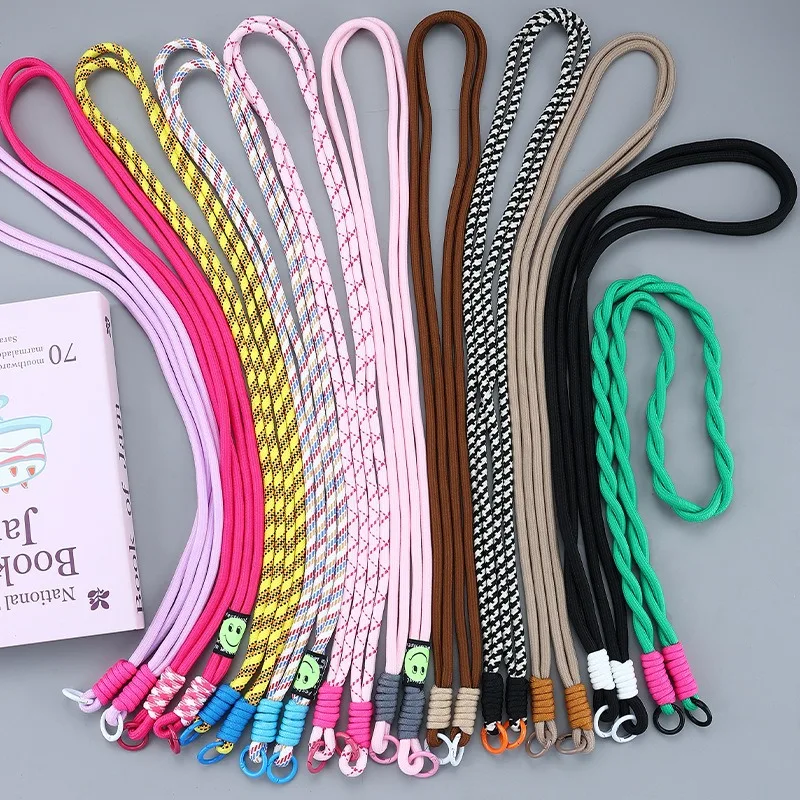 1.2M Nylon Braided Strap Lanyard with Metal Clasp Paracord Necklace and Cell Phone Keychain Long Neck Strap Keychain