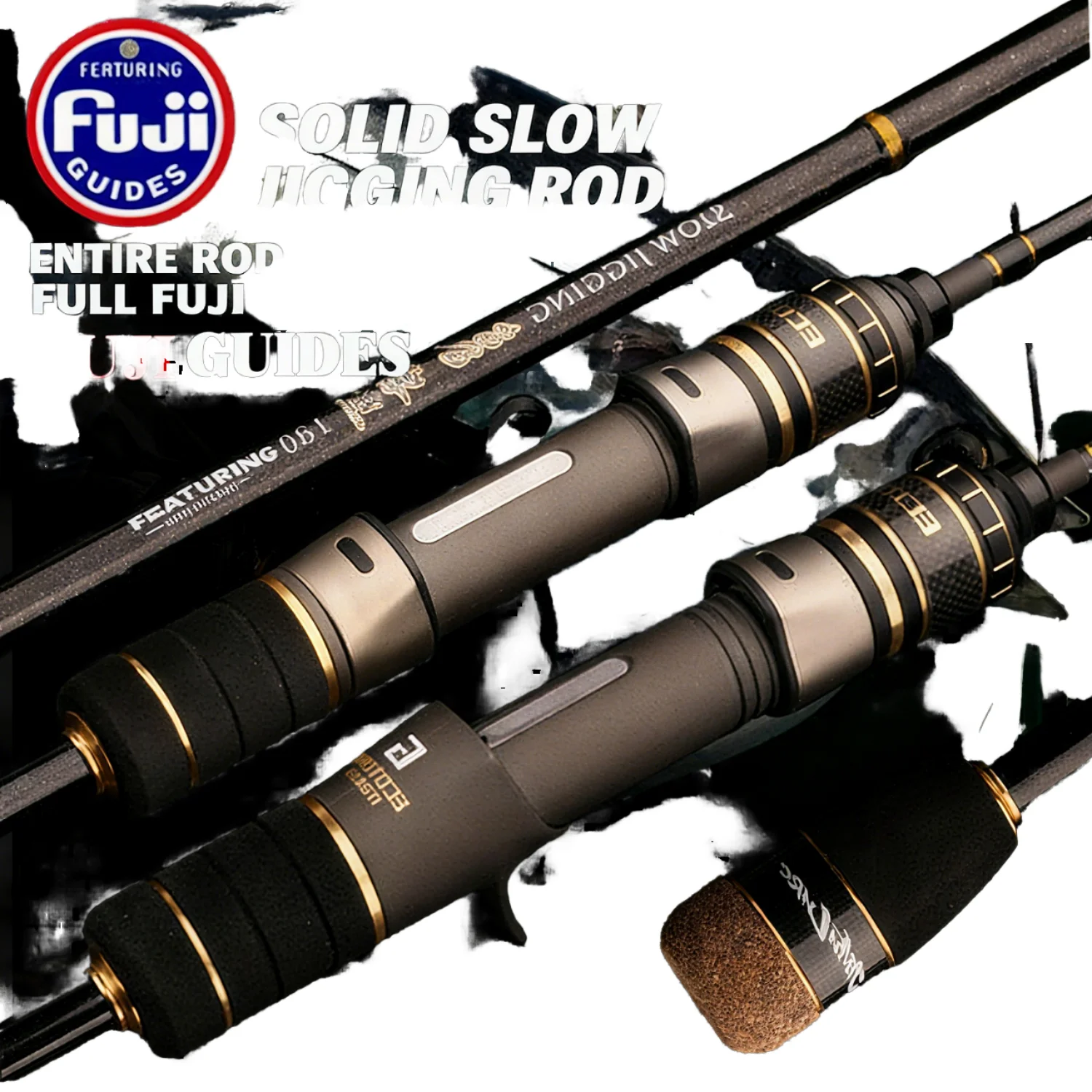 1.91m Full Fuji Parts EVA Handle Soft Tone Straight Slow Jigging Carbon Rod Hairtail Mackerel ML Lightweight Boat Rod 40-150g