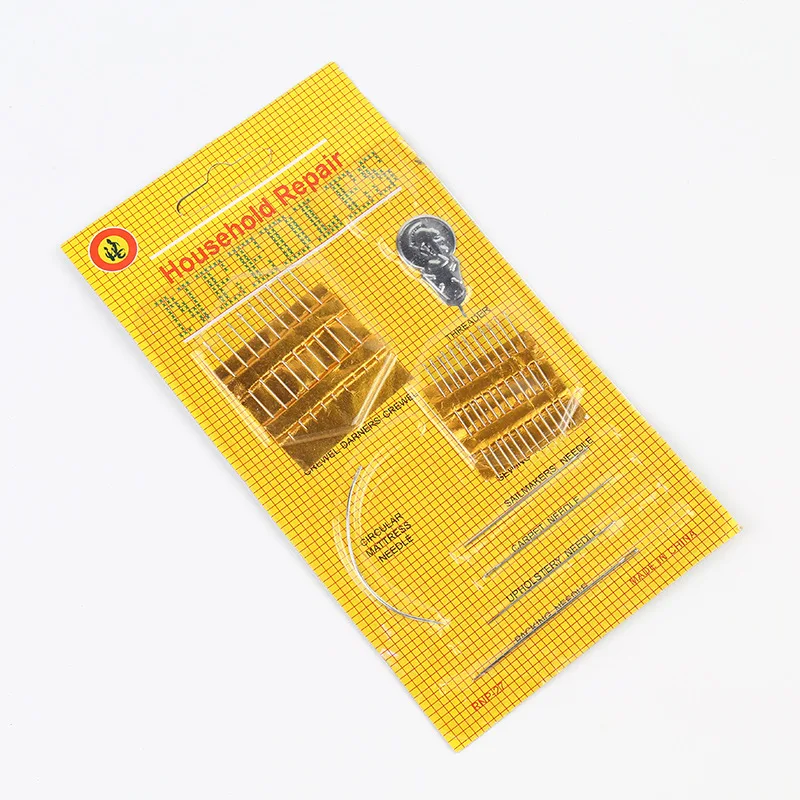 27pcs Heavy Duty Hand Sewing Household Repair Needles Kit  for Home Upholstery, Carpet Canvas Repair