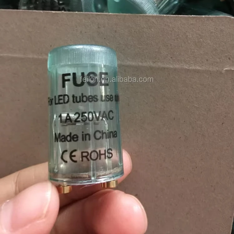 0.5/1/2/2.5A T8 250 1A LED Tube Starter with Fuse High Performance LED Starters