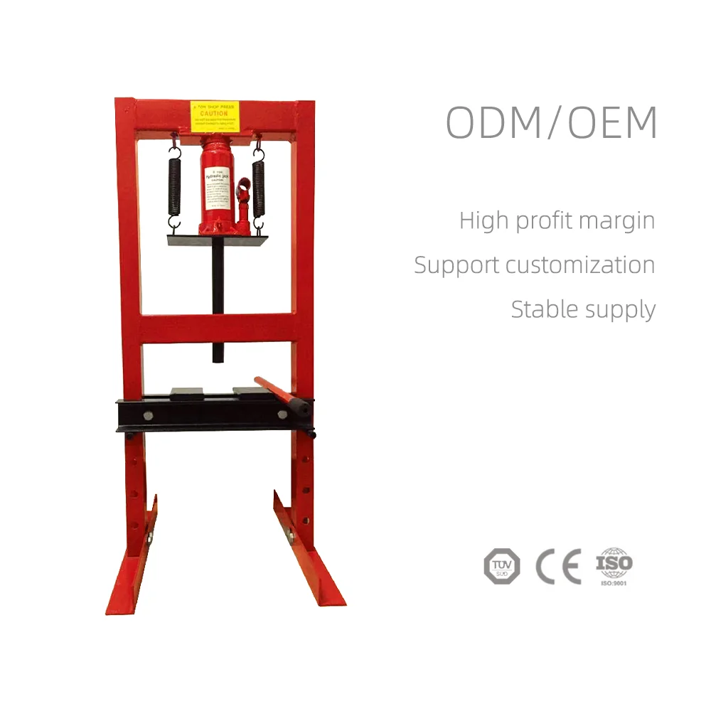CE Certified 6Ton Hydraulic Shop Press Steel Vehicle Equipment for Car Repair Workshops