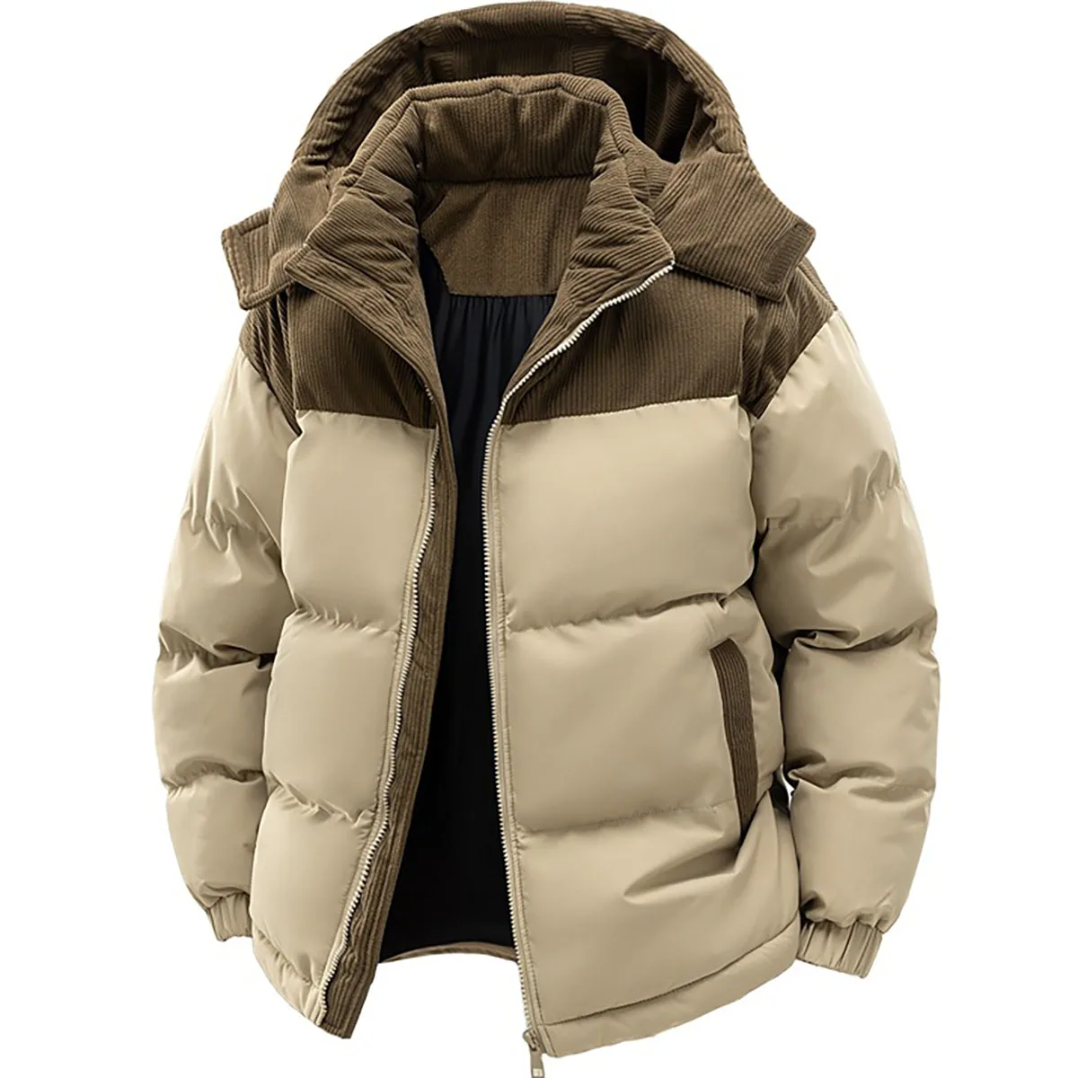 New Winter Puffer Jackets Men's Coats Male Casual Thick Outwear Fleece Warm Overcoats Mens Clothing