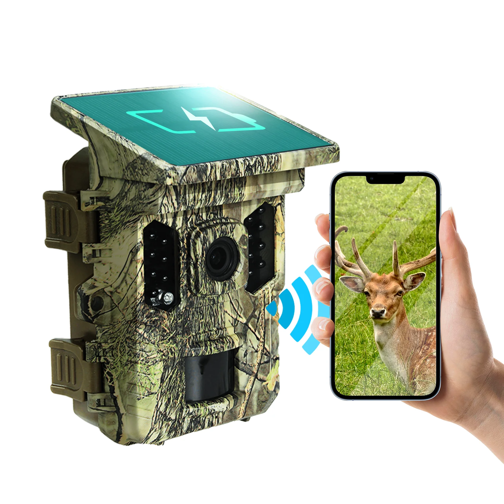 Hot Selling 365 Days Working Time CMOS IP66 Waterproof 4K Video Wildlife Hunting Motion Detection Mini Wifi Solar Trail Camera