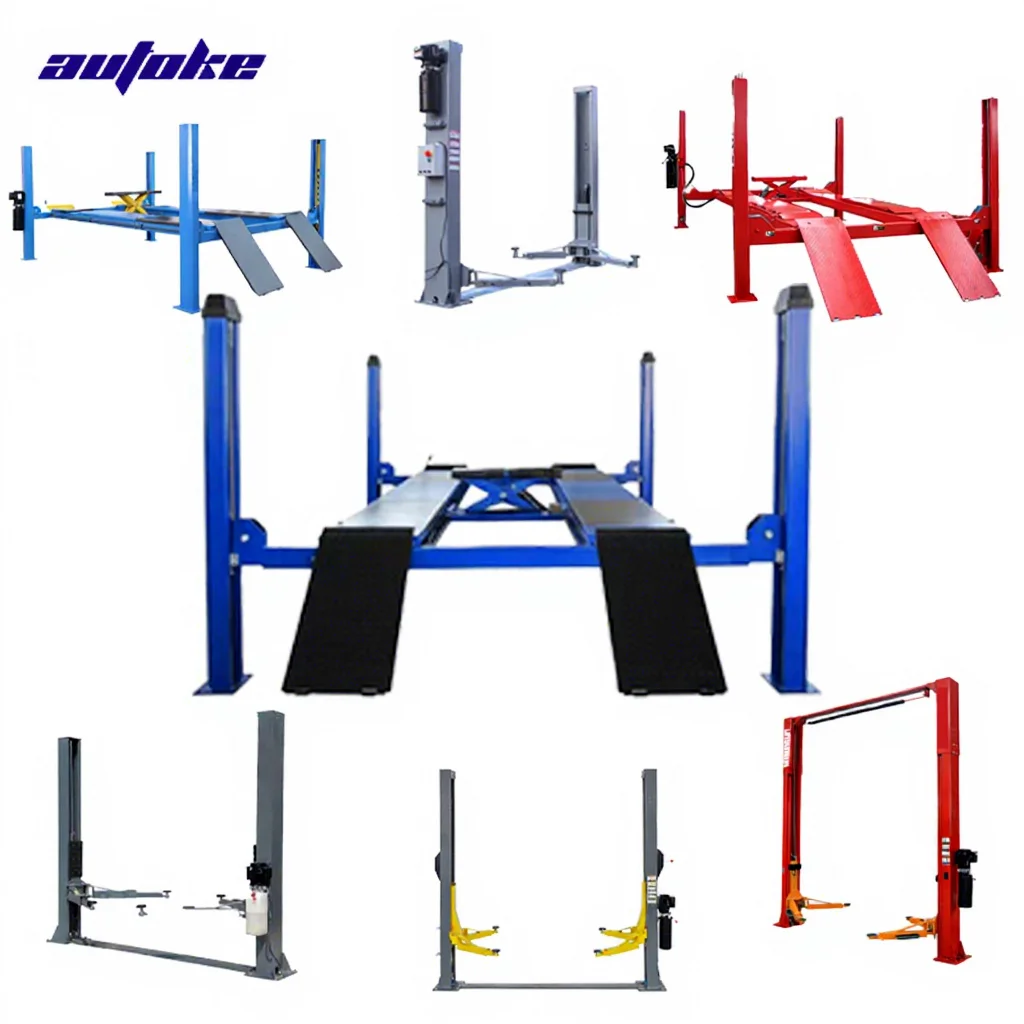 CE Certified 4000kg Car Lifts Combo Four Post and Two Post Floor Lift for Vehicle Hydraulic Four Post Car LIfter for Car