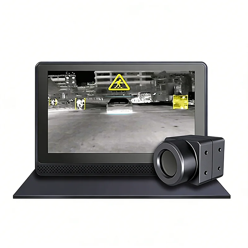 7-Inch Car Night Vision Thermal Camera System AI Driving Warning Pedestrian Detection Collision Avoidance 100m Pedestrian