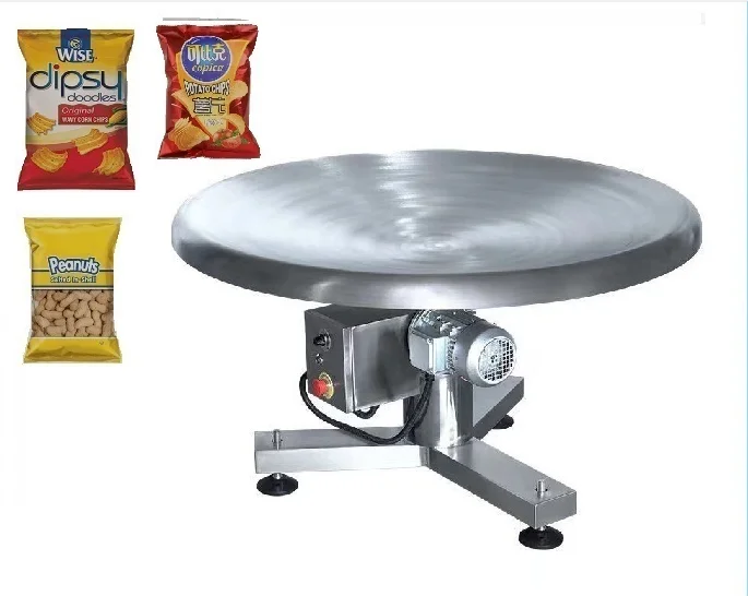 1.0m 1.2m 1.5m Stainless Steel Heavy Duty Rotary Pack Off Accumulation Collecting Table Workbench for End of the Packaging Line