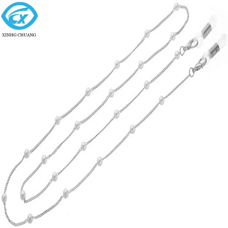 2025 New Fashion Metal Eyeglasses Accessories Chains Pearly Eye Glasses Chains Eyeglasses Parts