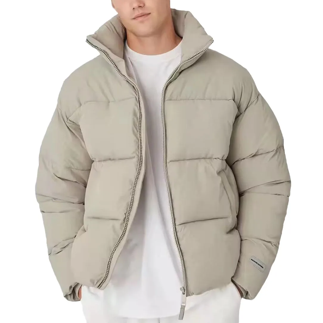 Manufacturer Custom Oversize Men Down Bubble Padded Coat Jacket Outerwear Cotton Plain Men's Puffer Jacket