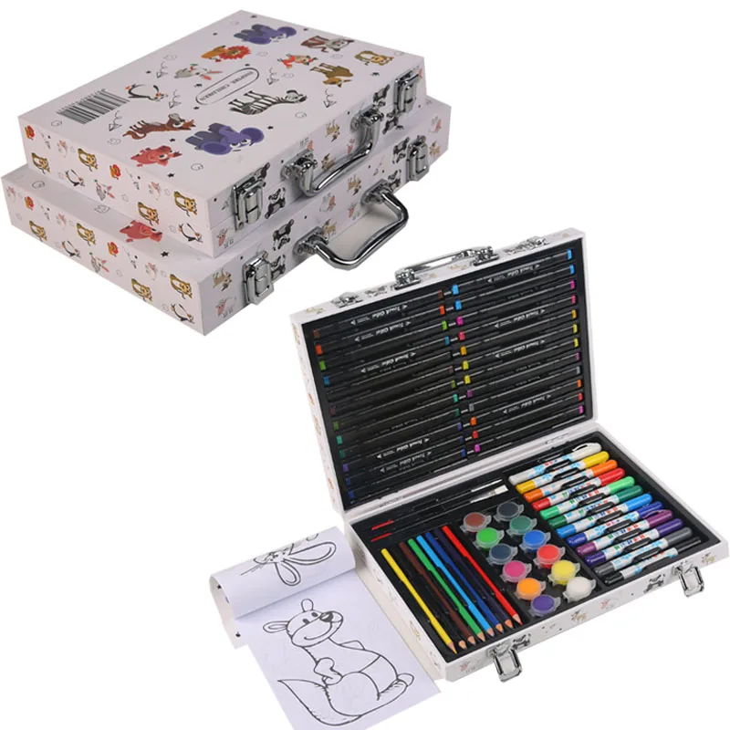 004 Drawing Art Set Painting Drawing Supplies Colorful Painting Kit Artist Markers for Kids Box Artist Printing Art Set