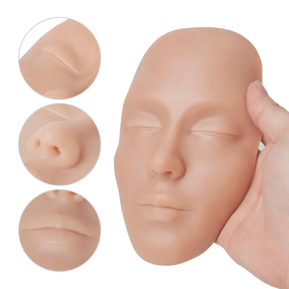 Wholesale Silicone Practice Leather Eyebrow Eye Lip Embroidery Tool Private Label Permanent Makeup Accessories