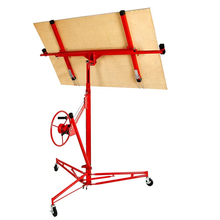 Oem Portable Manual Drywall Lift Panel Board Hoist Elevator Efficient Vehicle Equipment For Plasterboard Transport