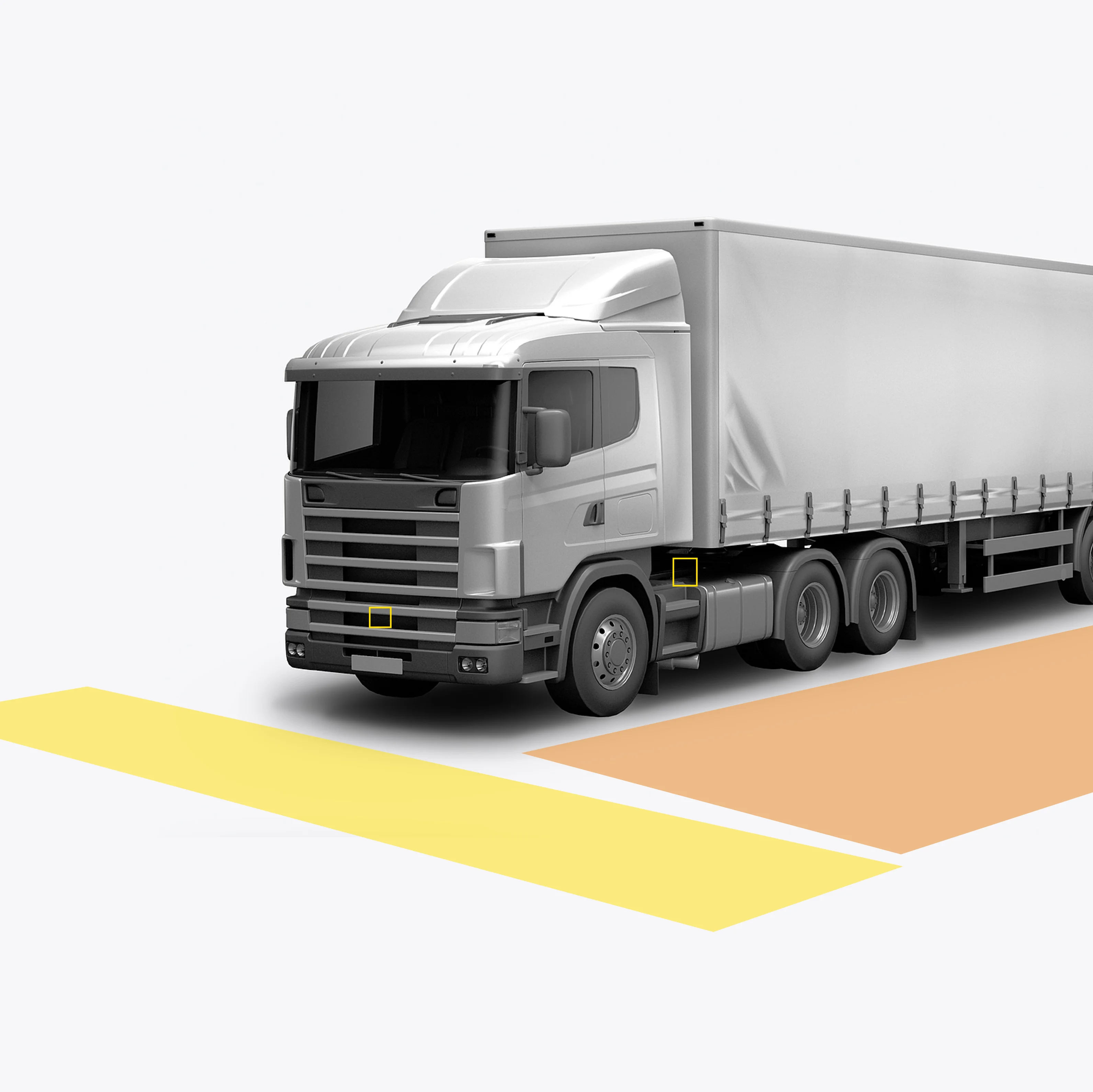 Front Side Obstacle Detection Radar System Collision Avoidance Sensor System for Trucks Heavy Vehicles Safety Driving Monitoring