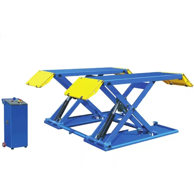 Mid Rise Scissor Lift Auto Lift Vehicle Ramp Car Lift Capacity Automatic Unlock