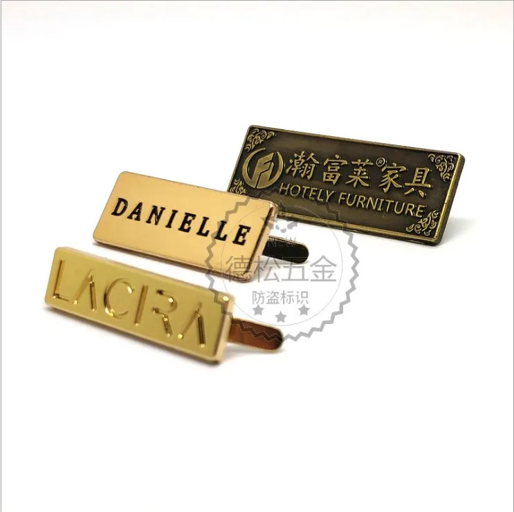 Customizable Fashionable Metal Label Tag Different Colors for Sewing Logo on Garments Brand Clothes Hardware Accessory