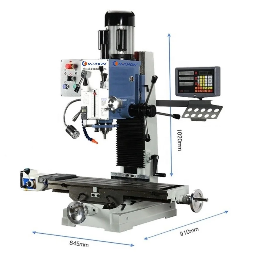 ZX45G Desktop Metal Milling Drilling Machine Square Column Gear-head Mill Machines 16mm-45mm Mini Drilling and Milling Machine