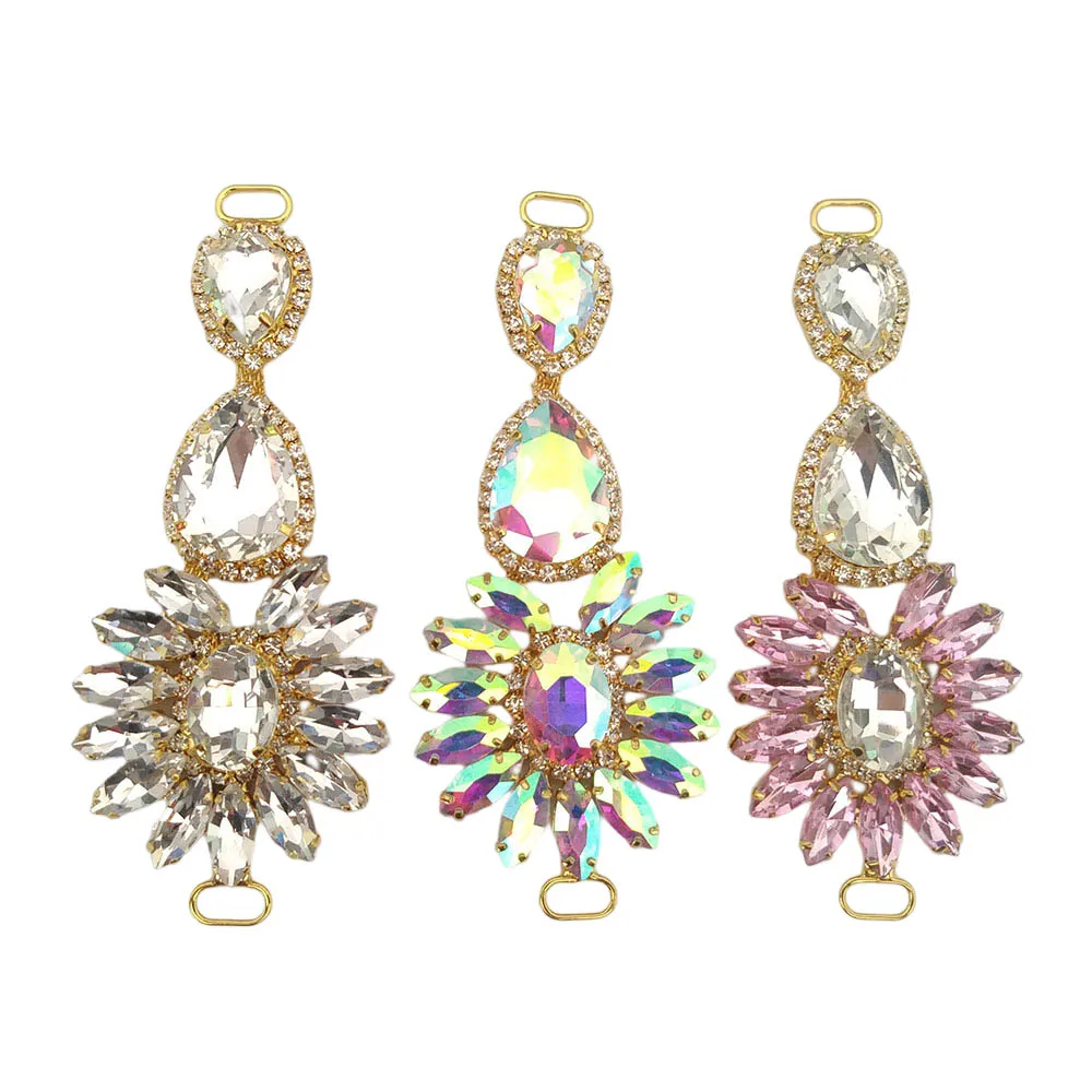 Wholesale Flip Flop Buckle Sandal Decoration Shoe Ornament Rhinestone Buckle LSSD895