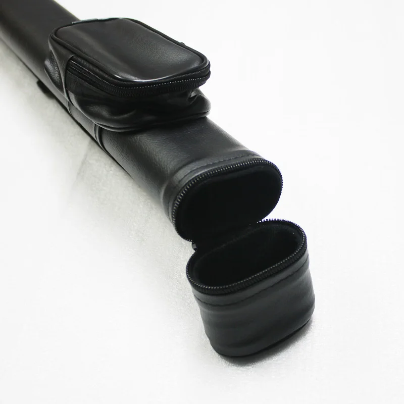 1/2 Pool Cue case Rod Box Black PU Leather 1/2 Billiard Cue Bag with Cheap Price Cue Stick case Snooker One Pice