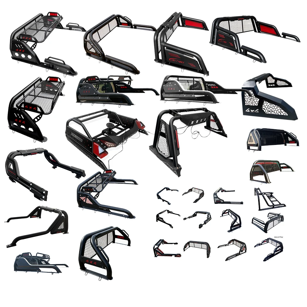 New Design Universal 4x4 Carbon Steel Roll Bar with Black Powder Coating for NAVARA D22/D40/NP300 and Tacoma Pickup Trucks