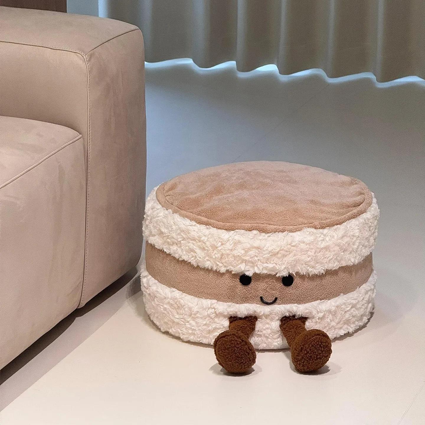 [100 Express Deliveries for New Home] Plush Cartoon Living Room Pouf Tatami Futon Cushion EPE Filled Home Sofa Footstool Shoe