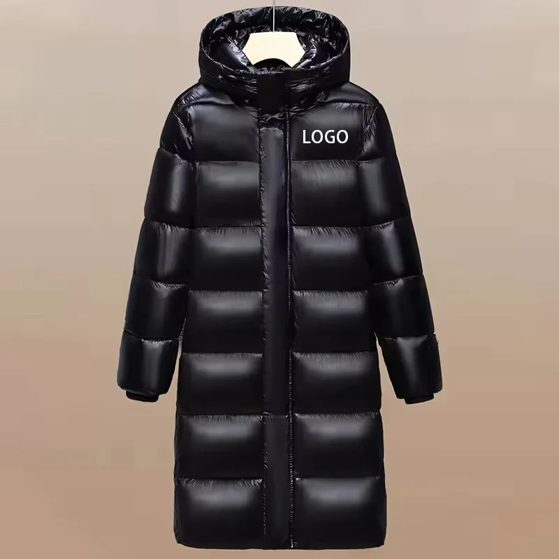 2025 Men's Leisure Down Coats Winter Coat Light Down Jacket Thickened Over-The-Knee Plus Size Down Jacket