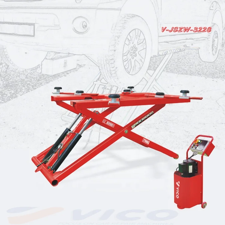 Vico Hydraulic Garage Lift MOBILE MID-POSITION SCISSOR LIFT Portable Hoist Car Elevator Alignment Lift Automotive CE#V-JSZM-3228
