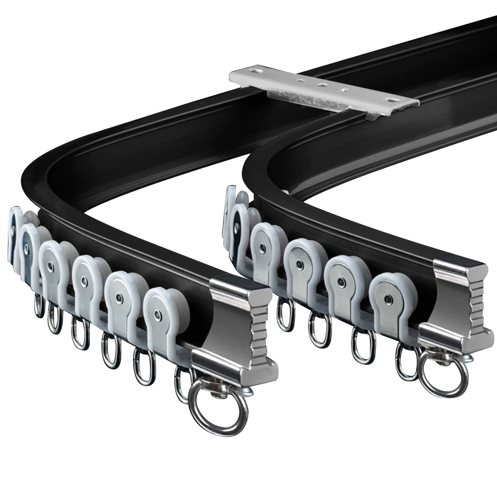 ZSHINE Curtain Rail Track Flexible Curtain Poles Tracks Aluminum Window Rods Bendable Curtain Poles for Home Office Hospital
