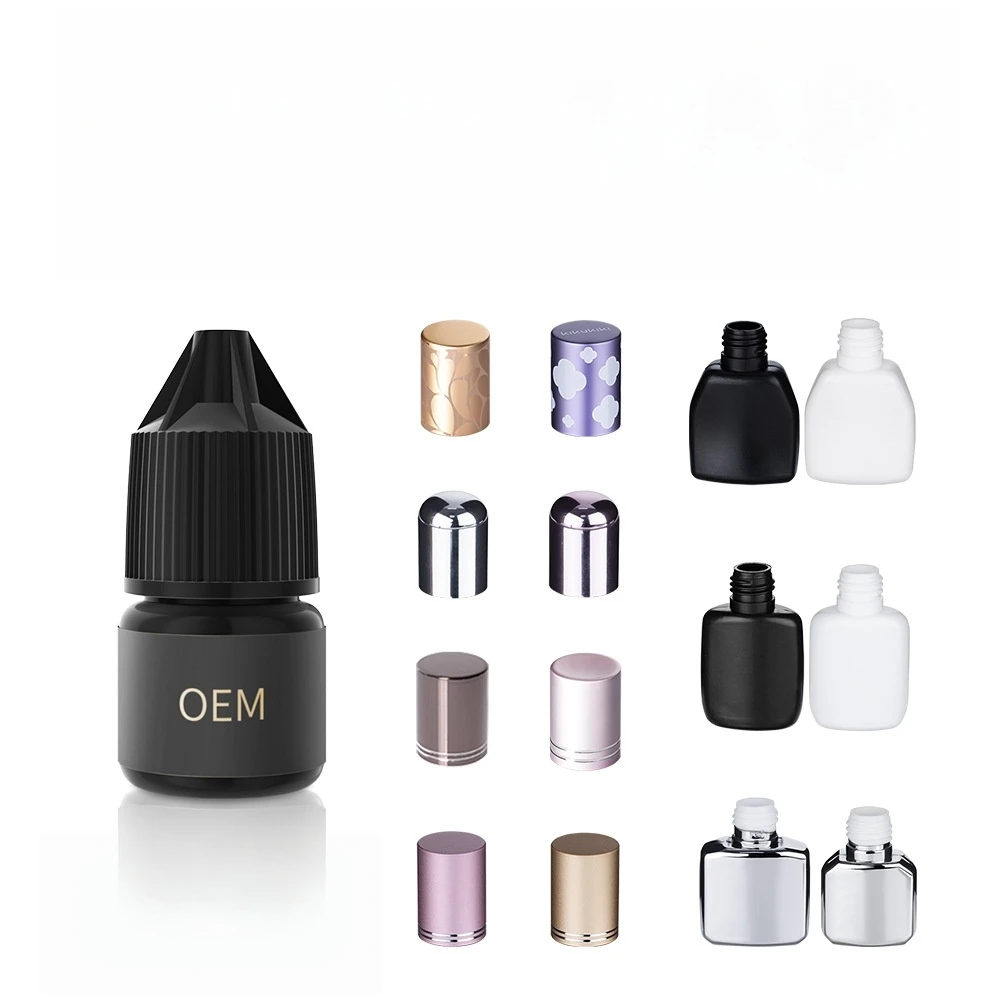 0.5S Fast Dry Eyelash Glue Clear/Brown/Pink Adhesive Strong Hold Waterproof for Professional Lash Extension Salon Private Label