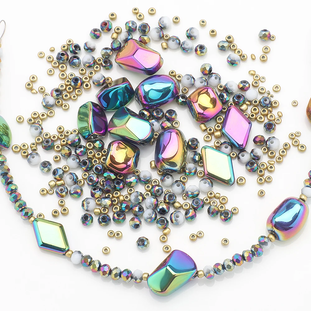 Zhubi Factory Direct Wholesale Spot Mobile Phone Chain Beaded Jewelry Glass Loose Beads Rhinestones Colorful Material Garments