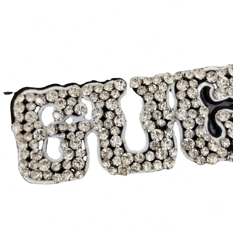 Recommended Handmade Bead Patch Beaded Rhinestones Letter love Long Strip Clothing Accessories Shoes Socks Hat Ornaments