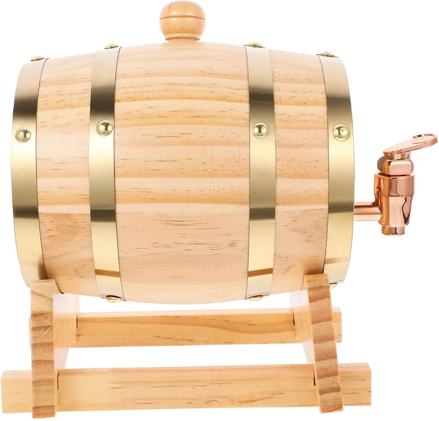 1 Set of Oak Aging Mini Whiskey Wine Barrel Wooden Cask with Stand and Spigot