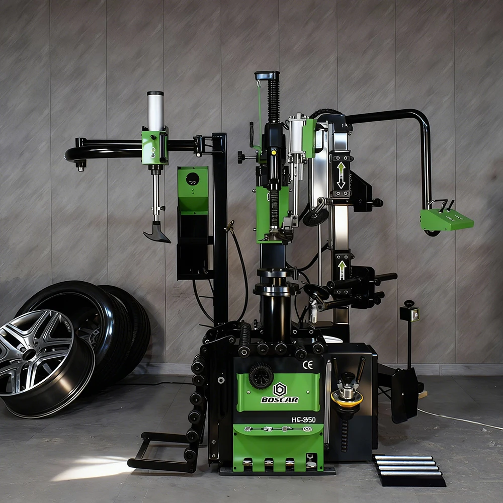 Boscar 2026 New 28 Inches Automatic Pneumatic Lifting Tire Changer Multi Functional Swing Arm Non Disc Wheel Changing Machine