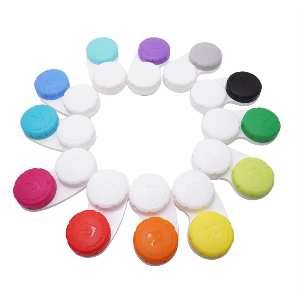 EUGENIA Eyeglasses Accessories Convenient Small Colorful Monthly Replace Cheap Price  Contact Lens Cases