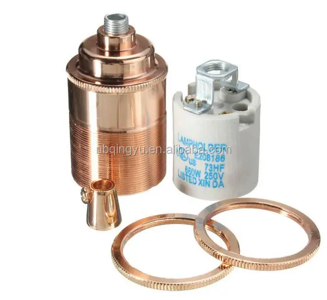 Aluminium E27 Lamp Holder Base Electrical Fittings Ceiling Lamp Parts with Screw Style for Home Bulb