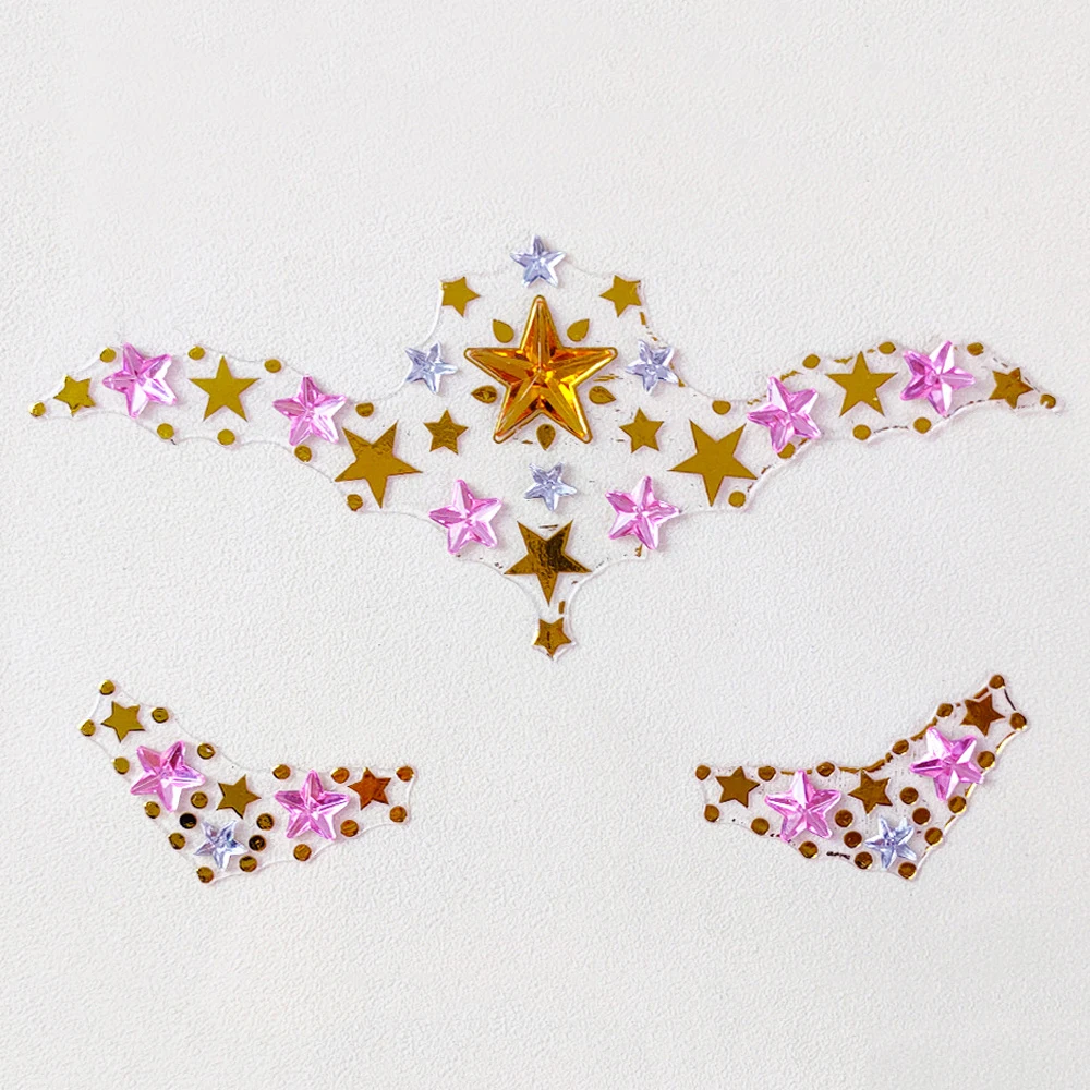 Wholesale New Style Rhinestone Sticker Fun Tattoo Decoration Sticker Sexy Body Art Diamond Face Gem Stickers