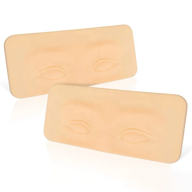 Wholesale New 3D Eyebrow Tattoo Pair Microblading Permanent Makeup Training Tool High Quality Silicone Light Skin Tone Eyelash