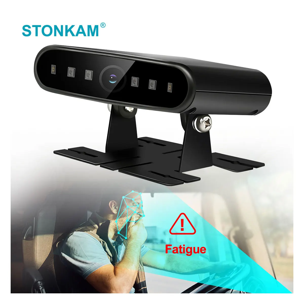 STONKAM Advanced ADAS DMS Driver Safety Driving Monitoring System With Fatigue Smoking Distraction Detection and Alerts