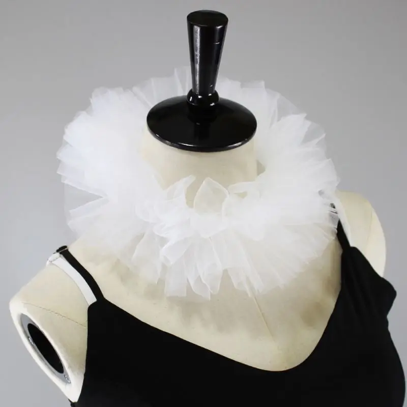 Wholesale Custom Pleated Detachable Women Ruffles Collar Capelet Blouse Half Shirt Faux Fake False Collar