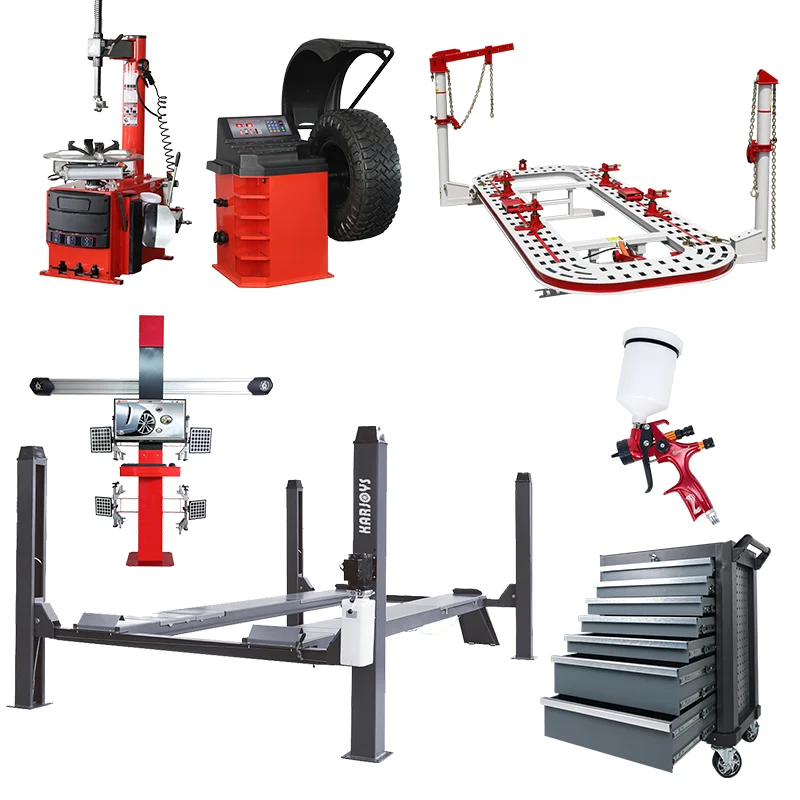 One Stop Full Set Workshop Garage Equipment Tire Solution Tire Balance Tire Changer 3D Four Wheel Alignment Machine Combo