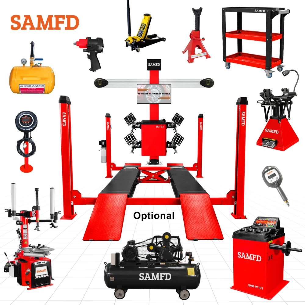 SAMFD Hot Sale Car Garage Equipment Hydraulic Car Lifter Other Vehicle Equipment Combo