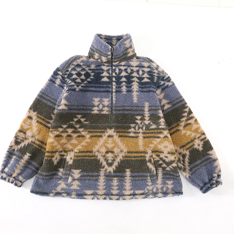 Men's Heavy Fleece Coat New Design Personalized Long Sleeve Fuzzy Fleece Trench Coat for Outdoor