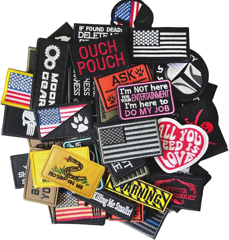 Factory Design Embroidery Patches Custom Embroidered Logo Iron on Patch for Clothing