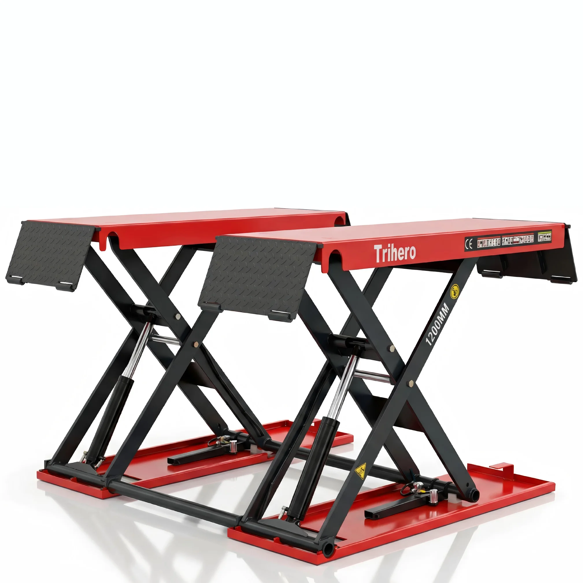 4000kg 1.2m Movable Hydraulic Scissor Car Lift With CE Certification Mobile 1.2M 1.6M Mid-position Scissor Car Lift for Sale