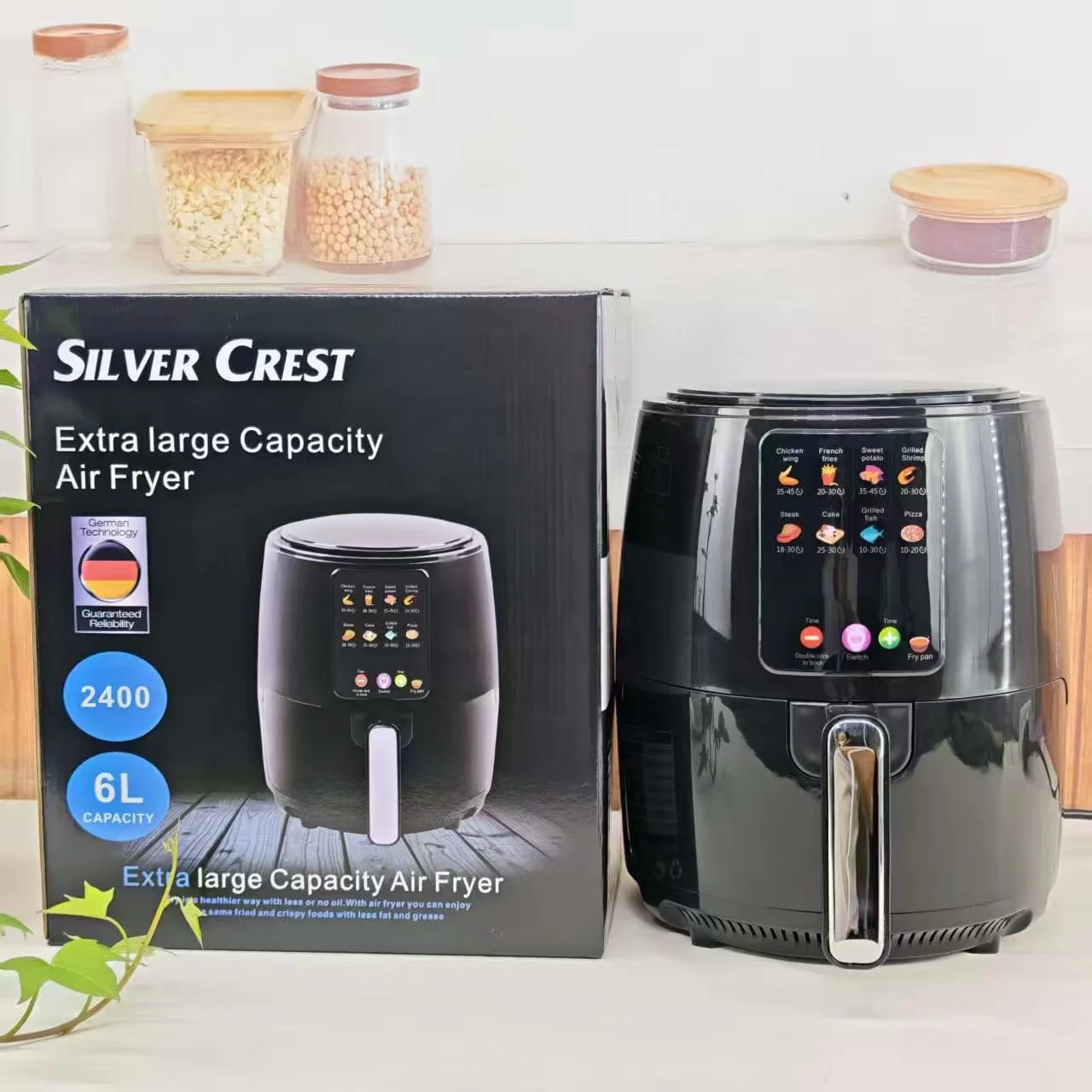 Wholesale Silver Crest Multi Functional Air Fryer 2400W 6L Digital Control Multifunction Electric Deep Fryer Touch Household
