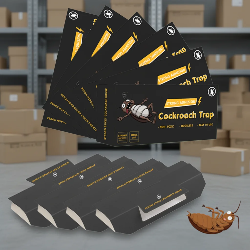10 Cockroach Trap Glue Traps with Bait Great for Home with Kids & Pets Indoor Sticky Pest Control Trap Roach Killer