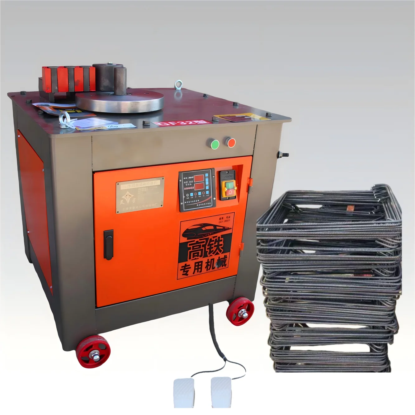 1-Year Warranty 220V/380V Electric 4-32mm Stirrup Steel Bar Rod Bender Suitable for Diameter Rebar Hoop Rebar Bending Machinery