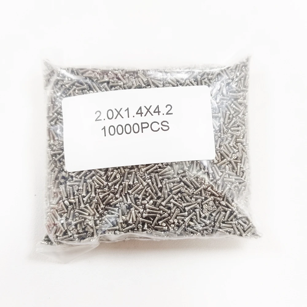 2.0*1.4 Screw Pile Head Glasses Screws 10000pcs Eyewear Repair Accessories for Optical Glasses Frame Eyeglasses Parts